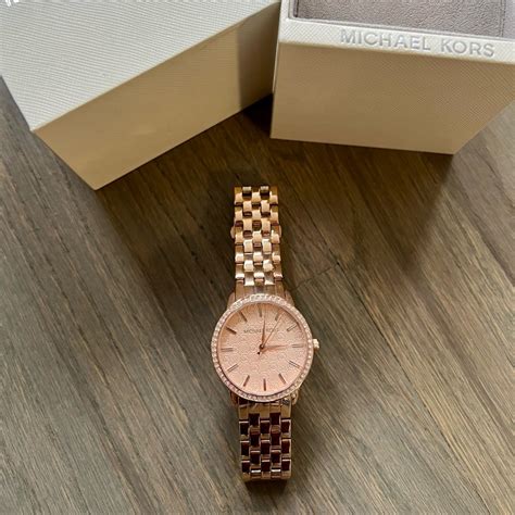 michael kors mk 3156|Women's Michael Kors Argyle Logo Rose Gold Steel Watch .